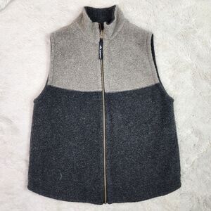 Women's Denali Reversible Soft Fleece Zip Up Vest Sweater Size Small Gray Taupe
